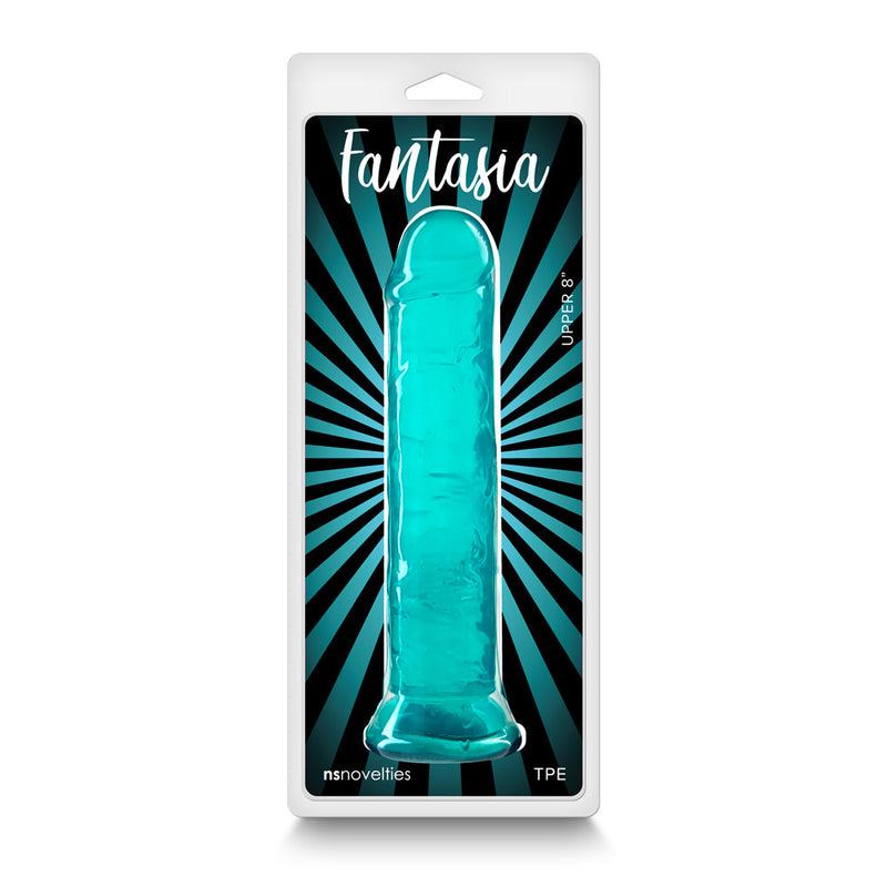 Fantasia Upper 8 in. Jelly Dildo Teal