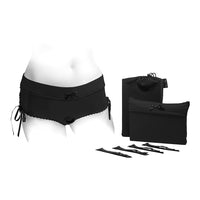 SpareParts Sasha Cinch Booty Short Harness Black Size M