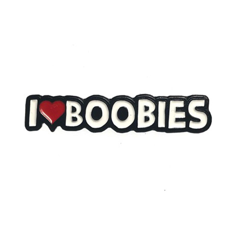 Geeky &amp; Kinky I Heart Boobies Enamel Pin