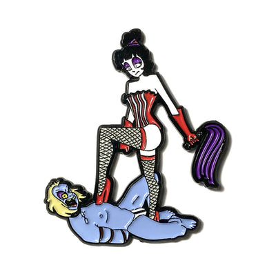 Geeky & Kinky Mistress Goth Girl Enamel Pin