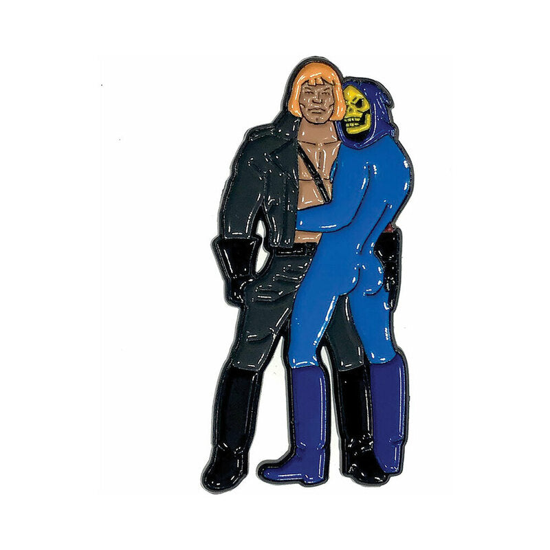 Geeky &amp; Kinky Strongman and Skeleton Guy Enamel Pin
