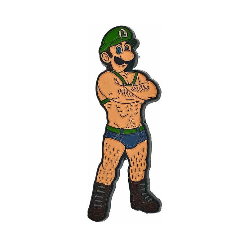 Geeky &amp; Kinky Mustache Bro Enamel Pin