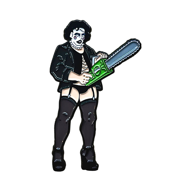 Geeky &amp; Kinky Rocky Chainsaw Face Enamel Pin