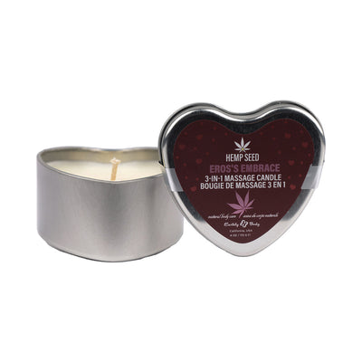 Earthly Body Hemp Seed 3-in-1 Valentines Day Candle Eros''s Embrace 4 oz.