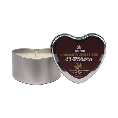 Earthly Body Hemp Seed 3-in-1 Valentines Day Candle Aphrodite''s Aphrodisiac 4 oz.