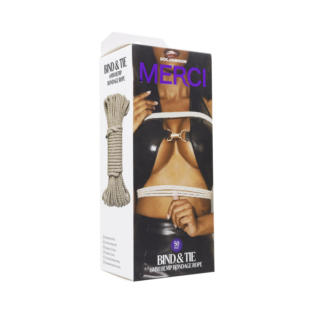 Merci Bind &amp; Tie 6mm Hemp Bondage Rope 50 &