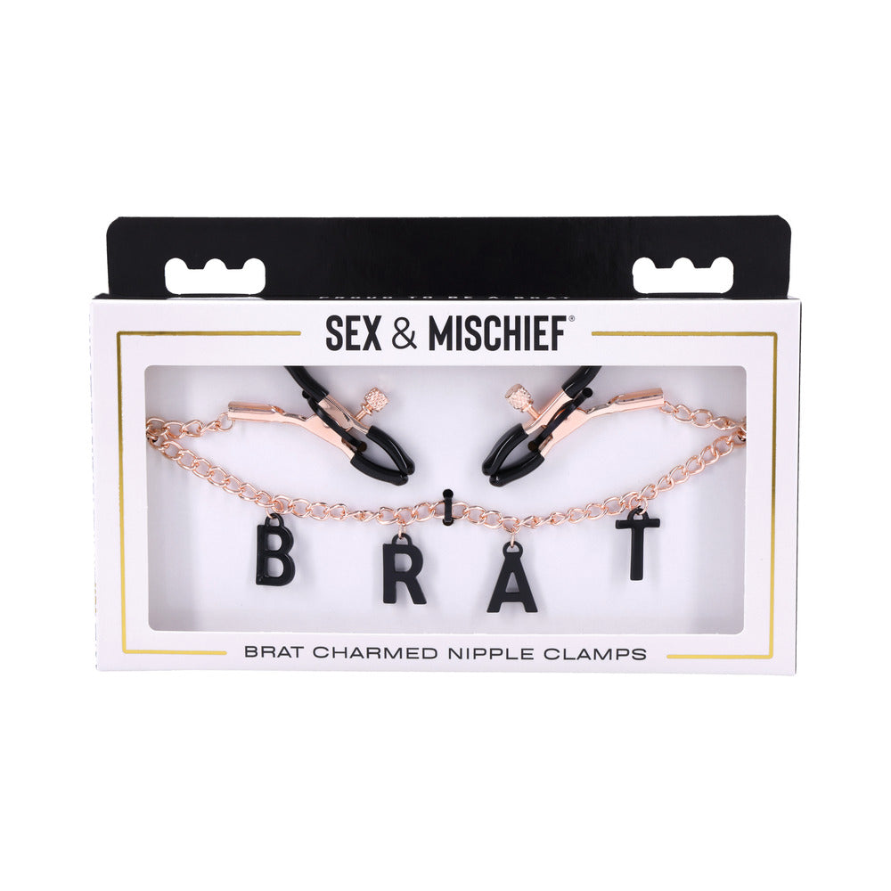 Sportsheets Sex &amp; Mischief Brat Charmed Nipple Clamps
