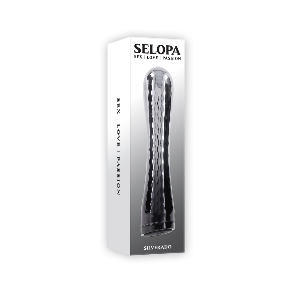Selopa Silverado Rechargeable Vibrator ABS Plastic &amp; Silicone Silver/Black