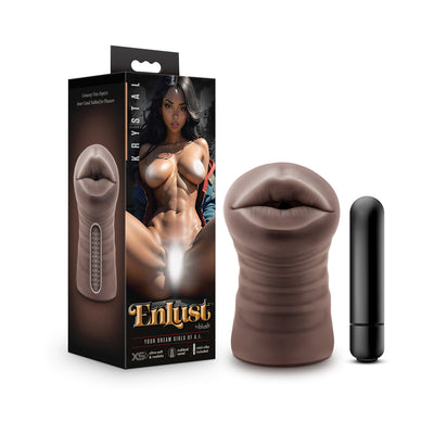 EnLust Krystal Vibrating Stroker Brown