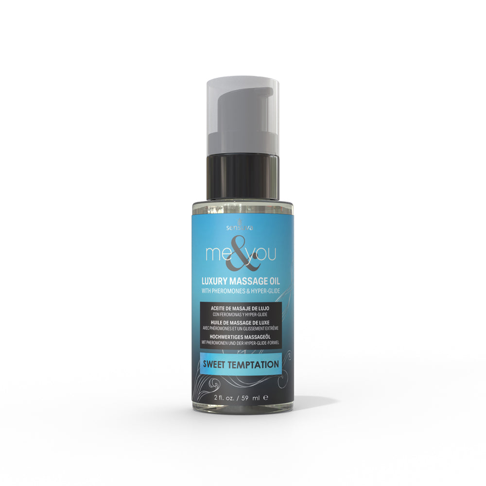 Sensuva Me &amp; You Pheromone-Infused Luxury Massage Oil Sweet Temptation 2 oz.