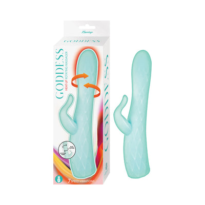 Goddess Heat Up Rotating Massager Aqua