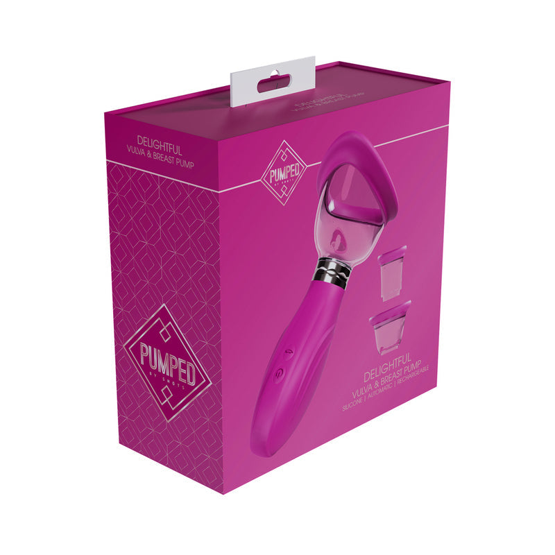 Pumped Delightful Automatic Rechargeable Vulva &amp; Breast Pump Pink