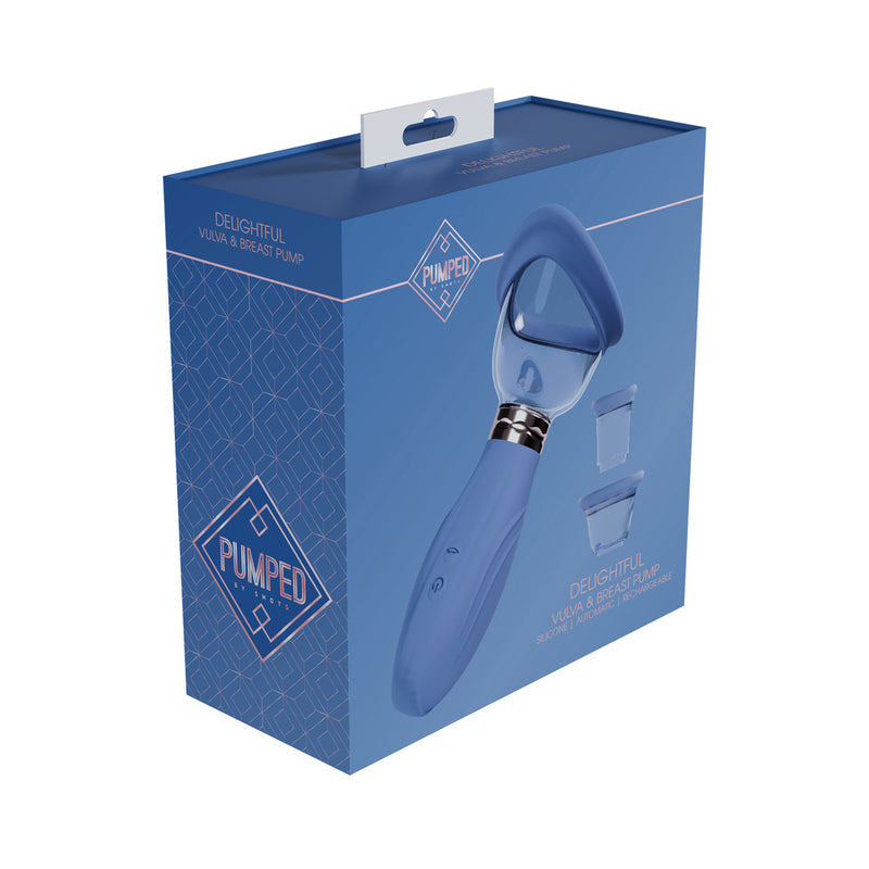 Pumped Delightful Automatic Rechargeable Vulva &amp; Breast Pump Blue