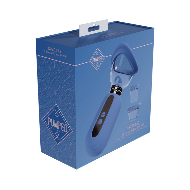 Pumped Dazzling Automatic Rechargeable Vulva &amp; Breast Pump Blue