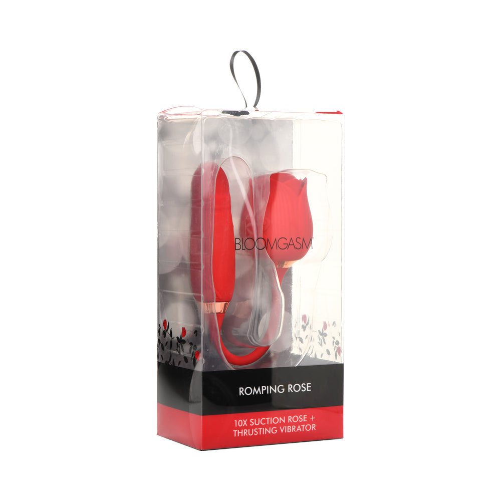Bloomgasm Romping Rose 10X Suction Rose &amp; Thrusting Vibrator
