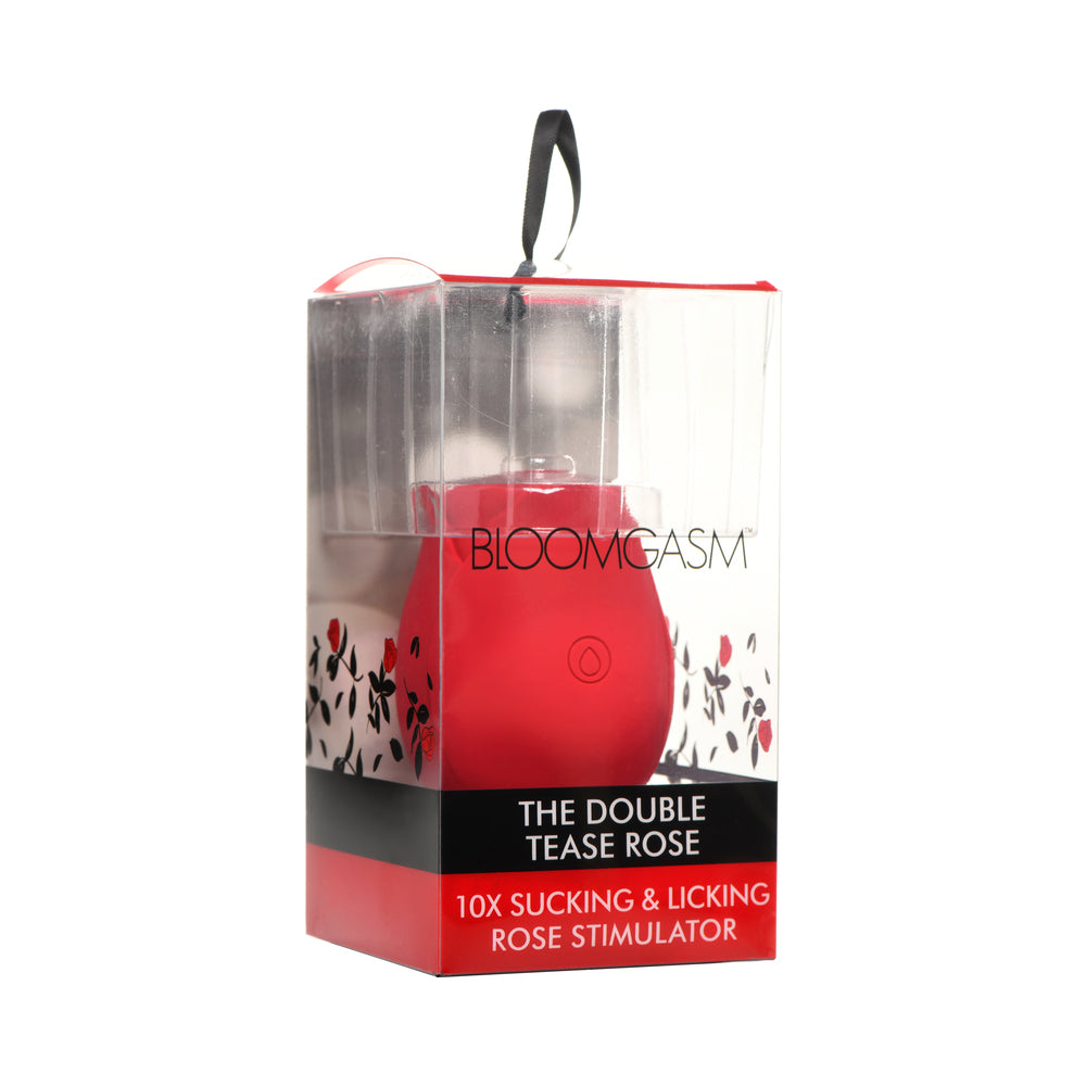 Bloomgasm The Double Tease Rose 10X Sucking &amp; Licking Rose Stimulator