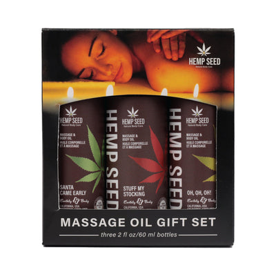 Earthly Body Hemp Seed Holiday Massage Trio Gift Set