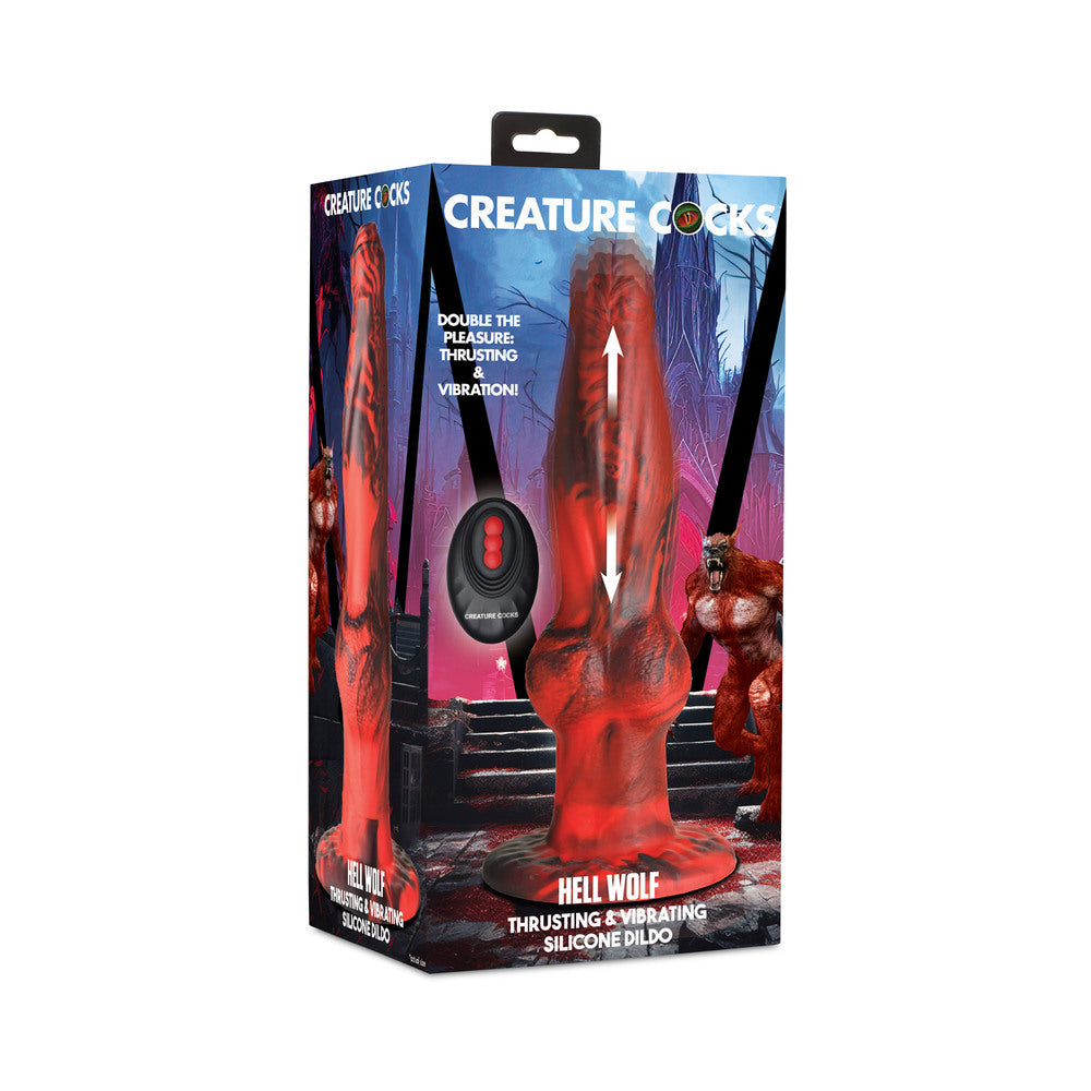 Creature Cocks Hell Wolf Thrusting &amp; Vibrating Silicone Dildo