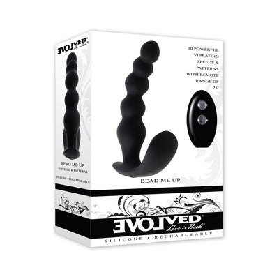 Evolved Bead Me Up Prostate Rechargeable Black