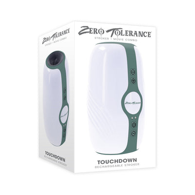 Zero Tolerance Touchdown Rechargeable Vibrating Tightening Stroker Silicone White