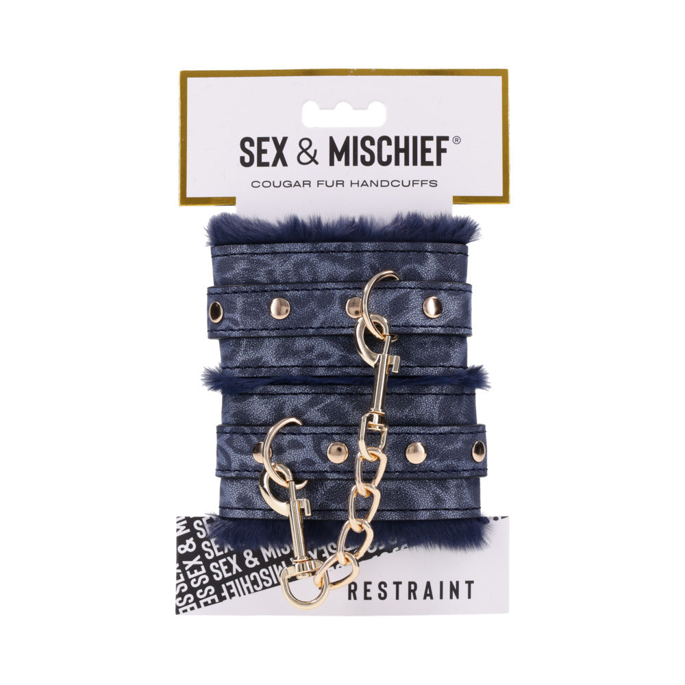 Sportsheets Sex &amp; Mischief Cougar Fur Handcuffs