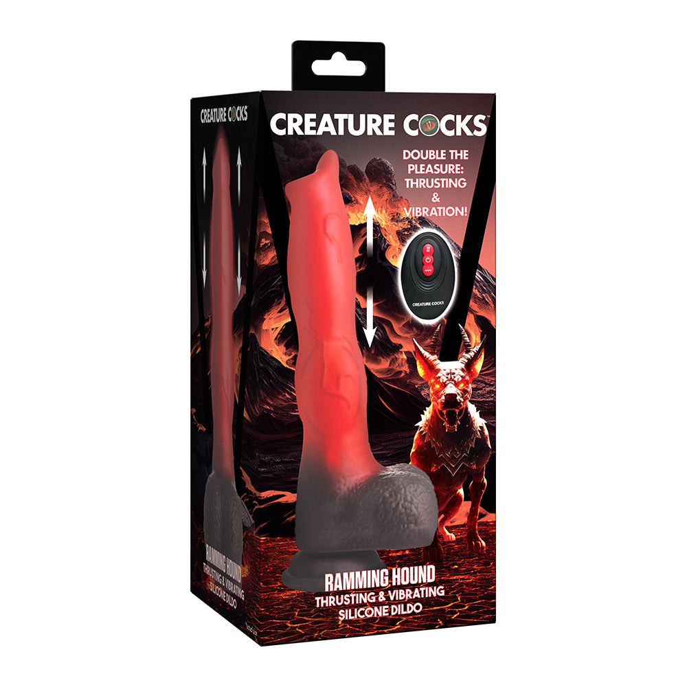 Creature Cocks Canine Thrusting &amp; Vibrating Silicone Dildo with Remote Control