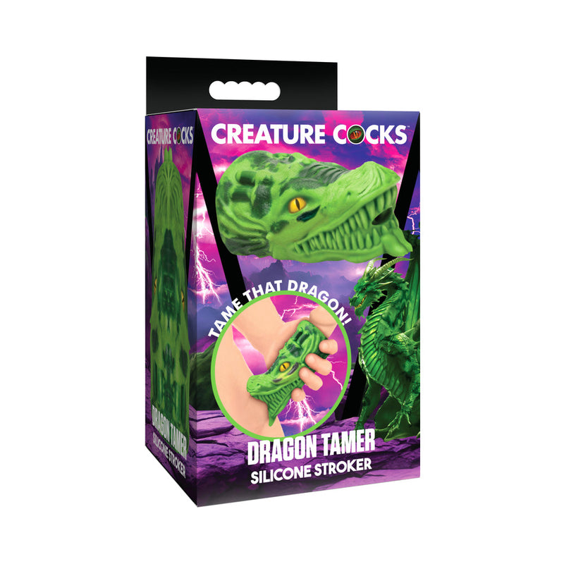 Creature Cocks Dragon Tamer Silicone Stroker Green