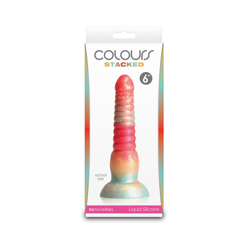 Colours Stacked 6 in. Dildo Red/Gold