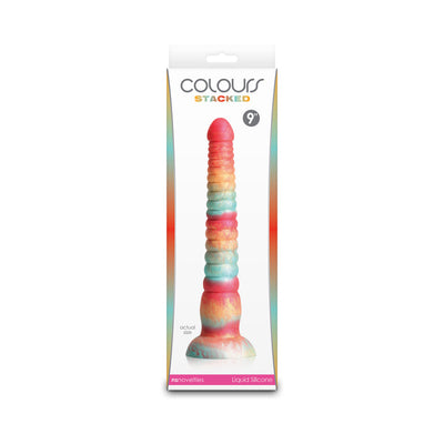 Colours Stacked 9 in. Dildo Red/Gold