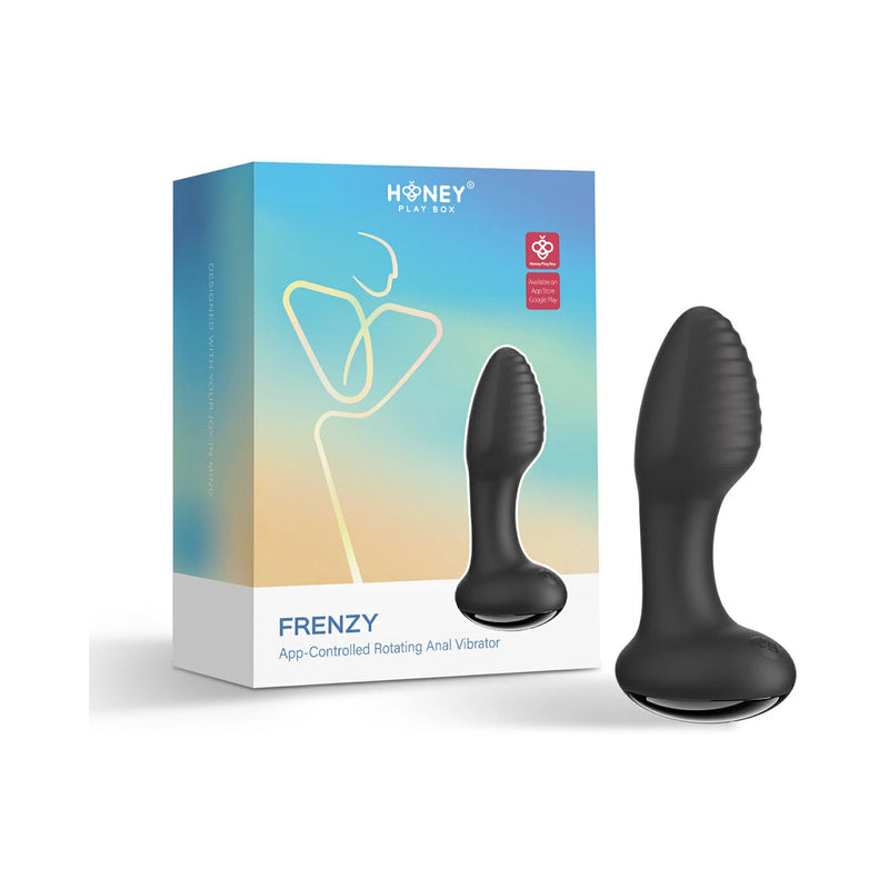 Honey Play Box Frenzy Pressure Sensing App-Controlled Rotating Butt Plug Black