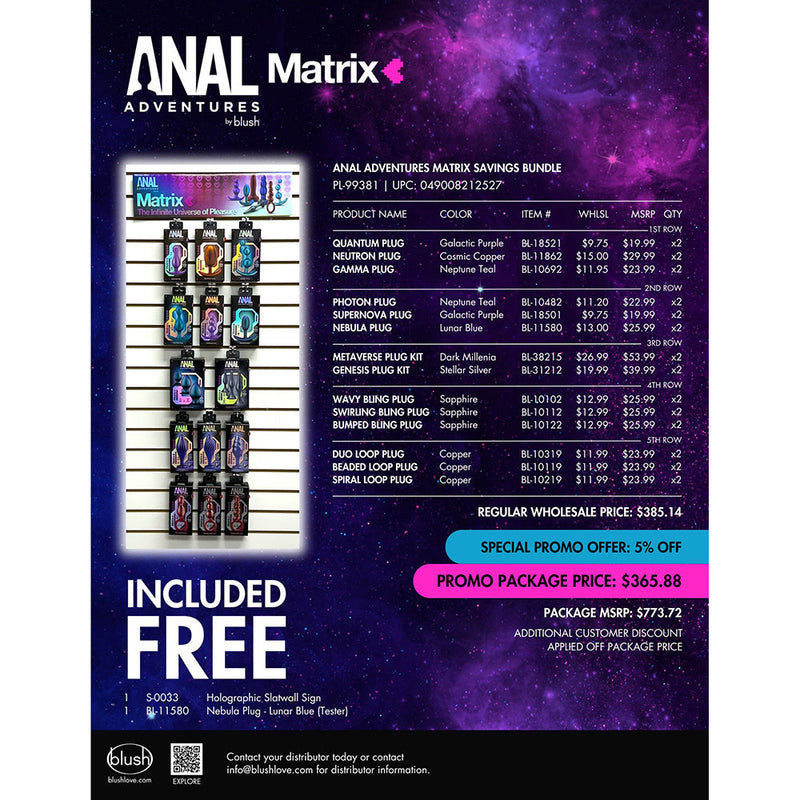 Anal Adventures Matrix Non-Vibrating Savings Bundle