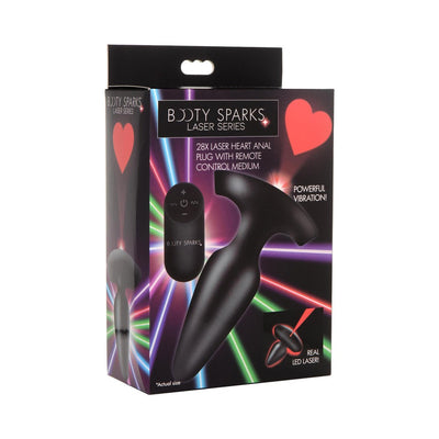 Booty Sparks Laser Heart Anal Plug with Remote M