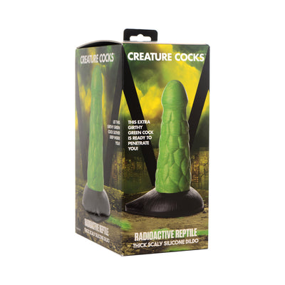 Creature Cocks Radioactive Reptile Thick Scaly Silicone Dildo