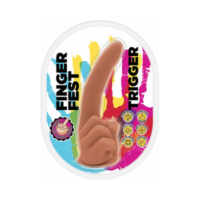 Finger Fest Trigger Dildo Tan