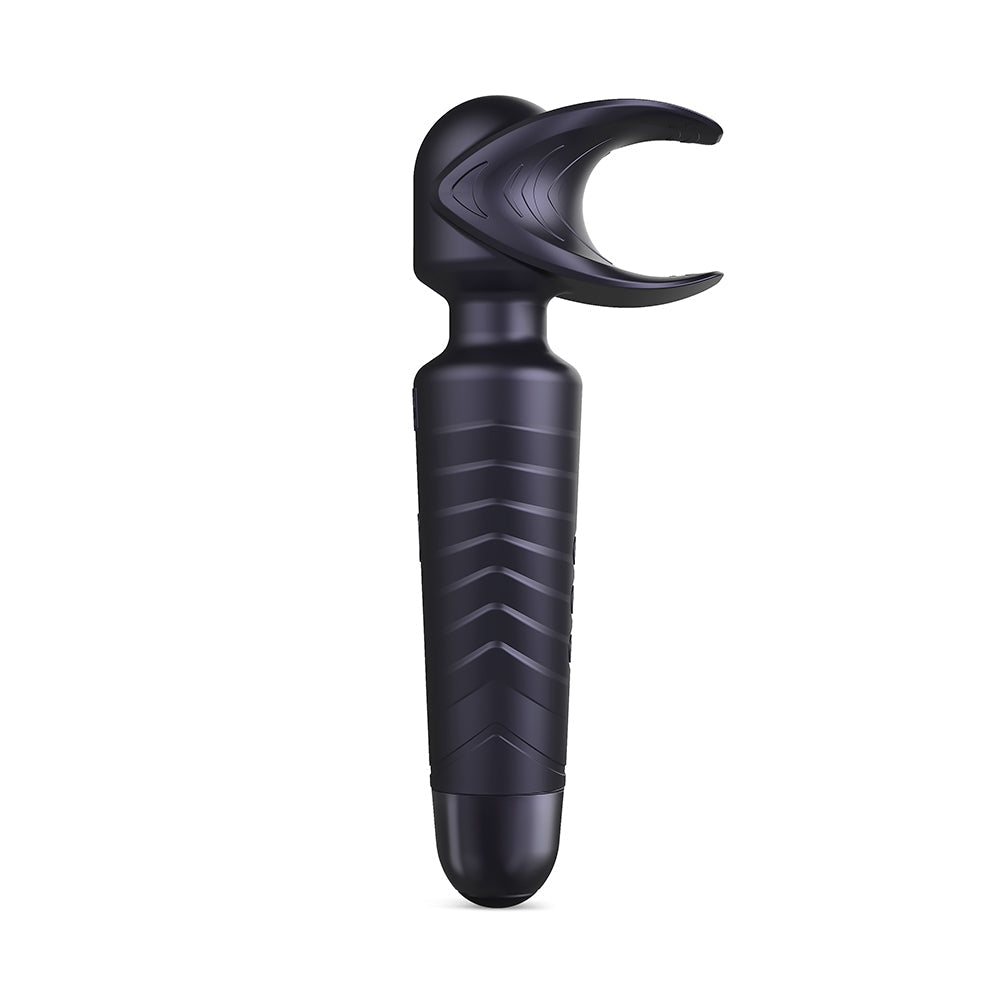MAN WAN Man.Wand Evo 2-in-1 Frenulum Stimulator &amp; Wand with Crescendo Black Plum