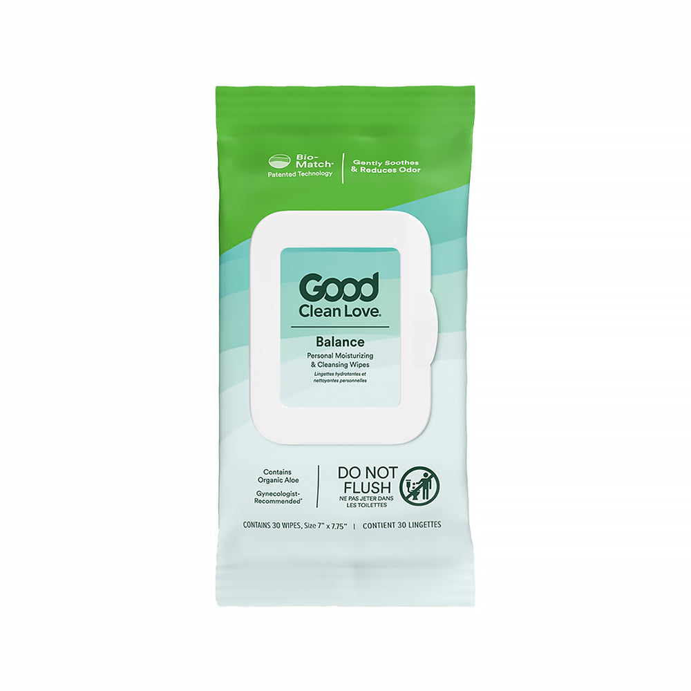 Good Clean Love Balance Personal Moisturizing &amp; Cleansing Wipes 30 ct