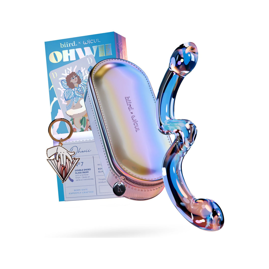 Biird x Wicul OhWii Double-Ended Glass Dildo for G-Spot &amp; P-Spot