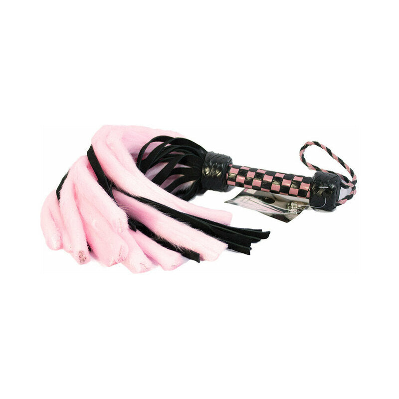 Suede &amp; Fluff Mini Flogger Pink
