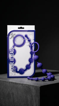 Blush Luxe Silicone 10 Beads for Anal Play Indigo