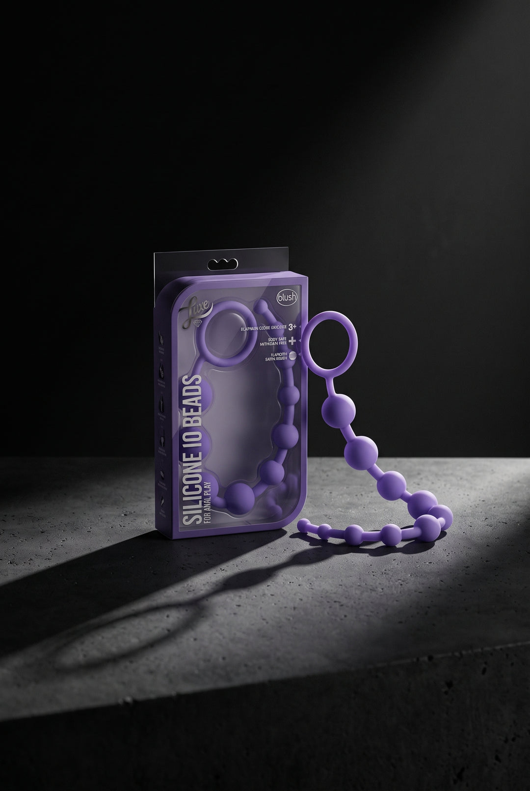 Blush Luxe Silicone 10 Beads for Anal Play Purple