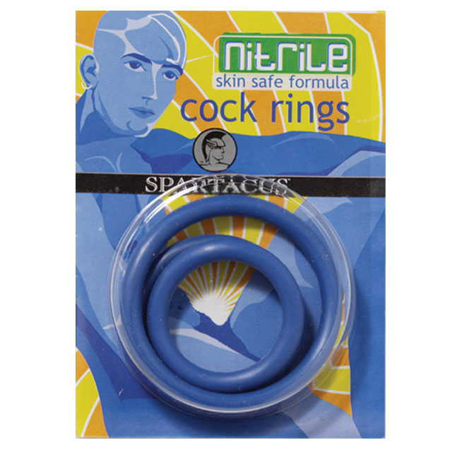 Nitrile Cock Ring Set (Blue/3)