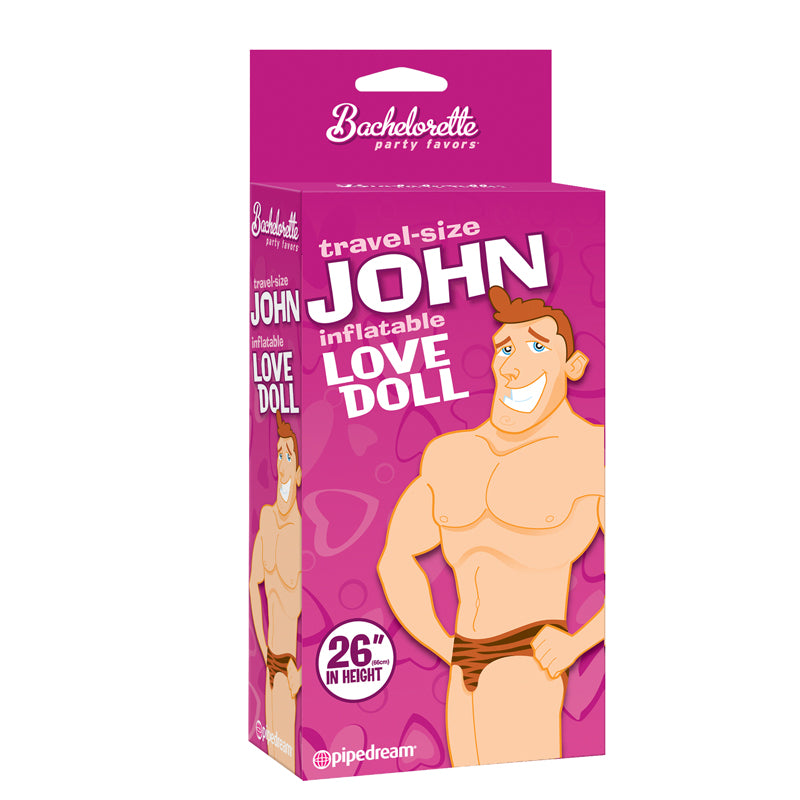 Pipedream Bachelorette Party Favors Travel-Size John Inflatable Love Doll 26 in.