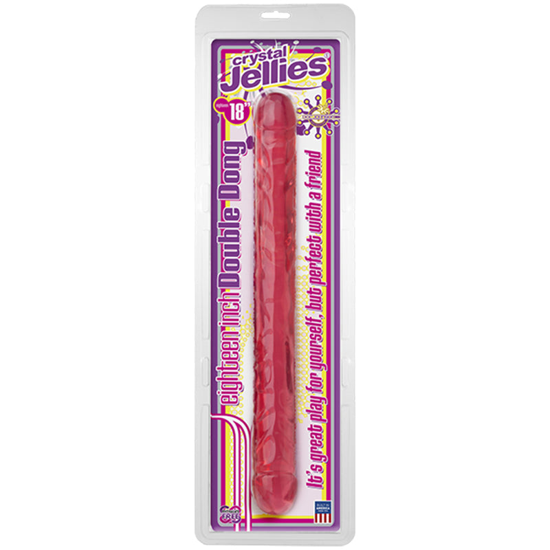 Crystal Jellies - Double Dong Pink 18in