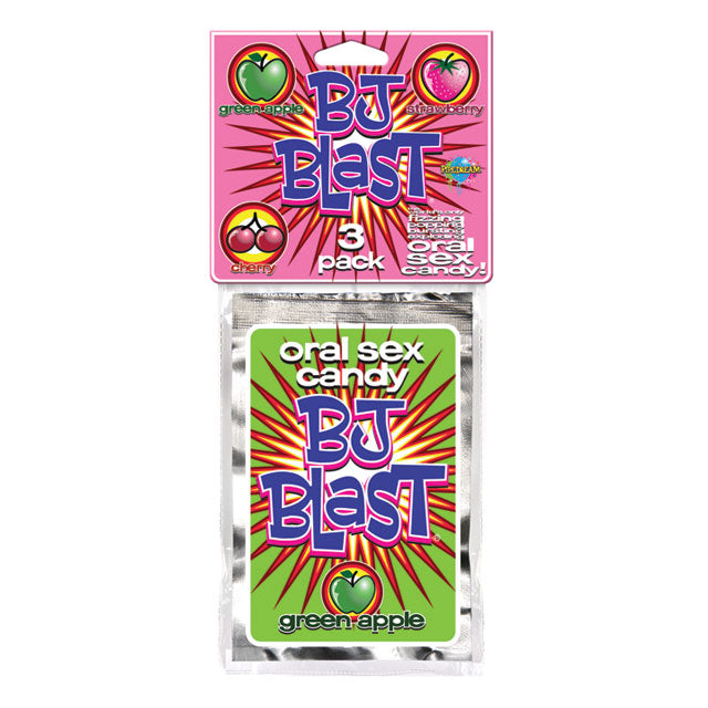 Pipedream BJ Blast 3-Pack Oral Sex Candy (Strawberry, Cherry & Green Apple)