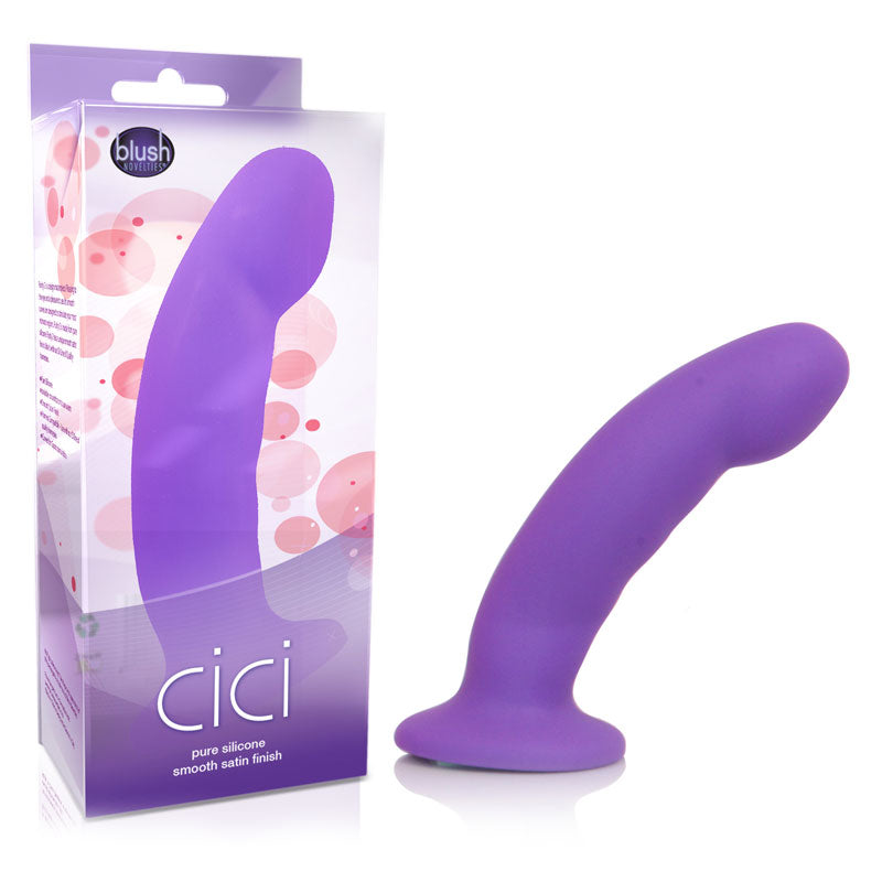 Blush Luxe Cici 6.5 in. Curved Silicone Dildo Purple