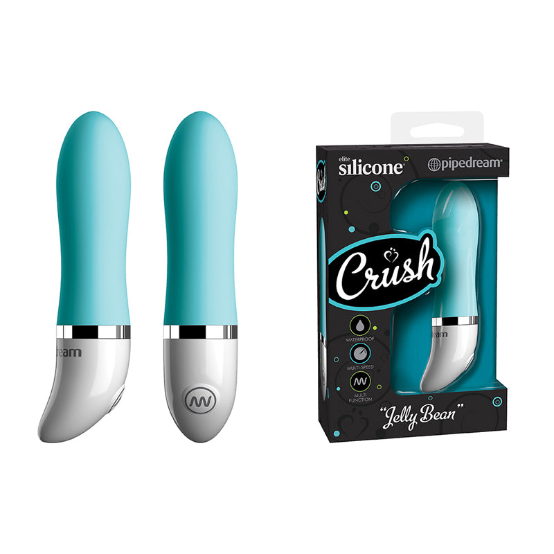 Pipedream Crush Jelly Bean Silicone Mini Vibrator Teal