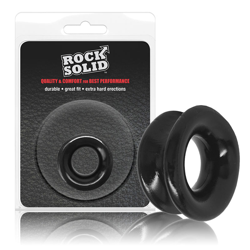 Rock Solid Convex Black C Ring in a Clamshell