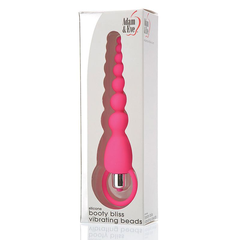 Adam & Eve Booty Bliss Silicone Vibrating Anal Beads Pink