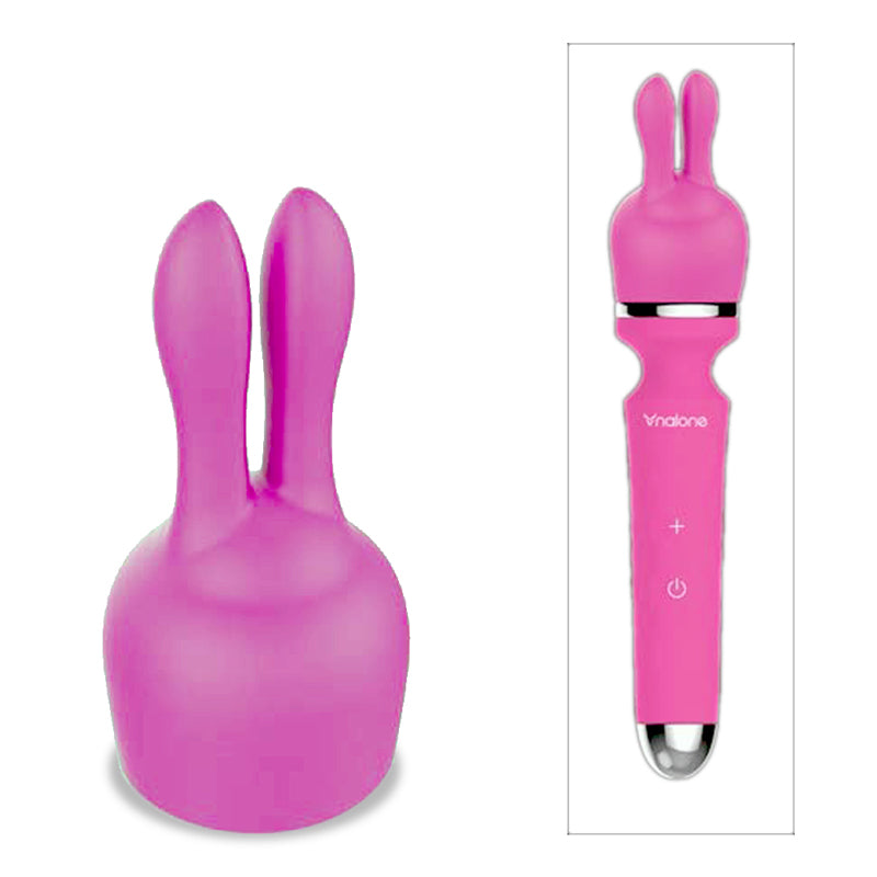 Nalone Bunny Silicone Attachment for Electro & Rock Wand Vibrators Pink