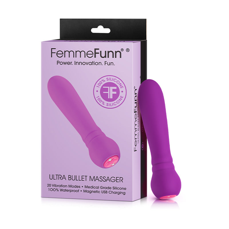 FemmeFunn Ultra Bullet Massager Rechargeable Silicone Vibrator Purple